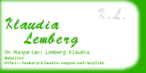 klaudia lemberg business card